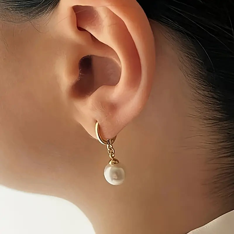 Zlatá perlová šperková sada