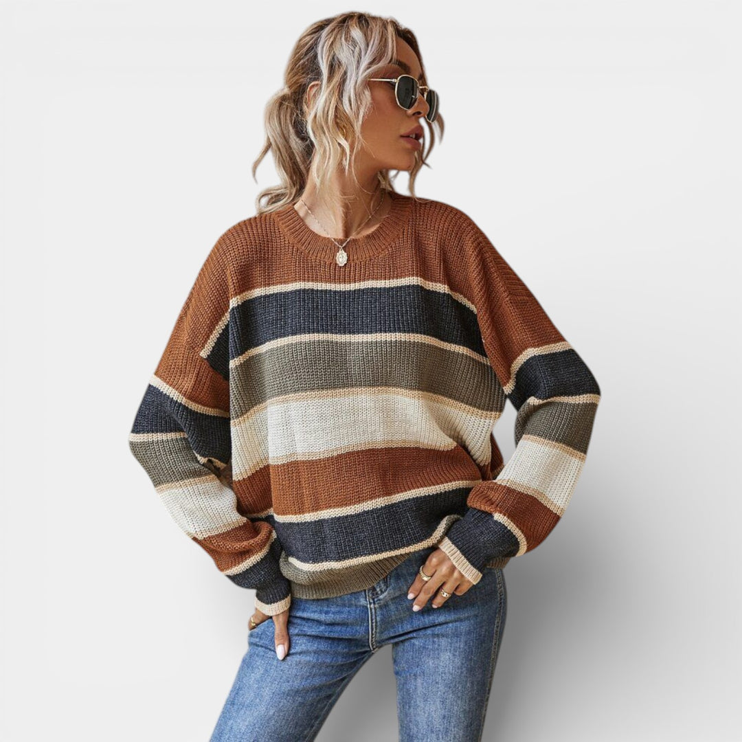 Barbora – Pruhovaný pletený svetr