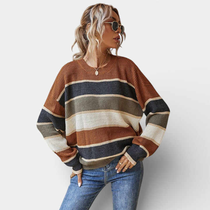 Barbora – Pruhovaný pletený svetr