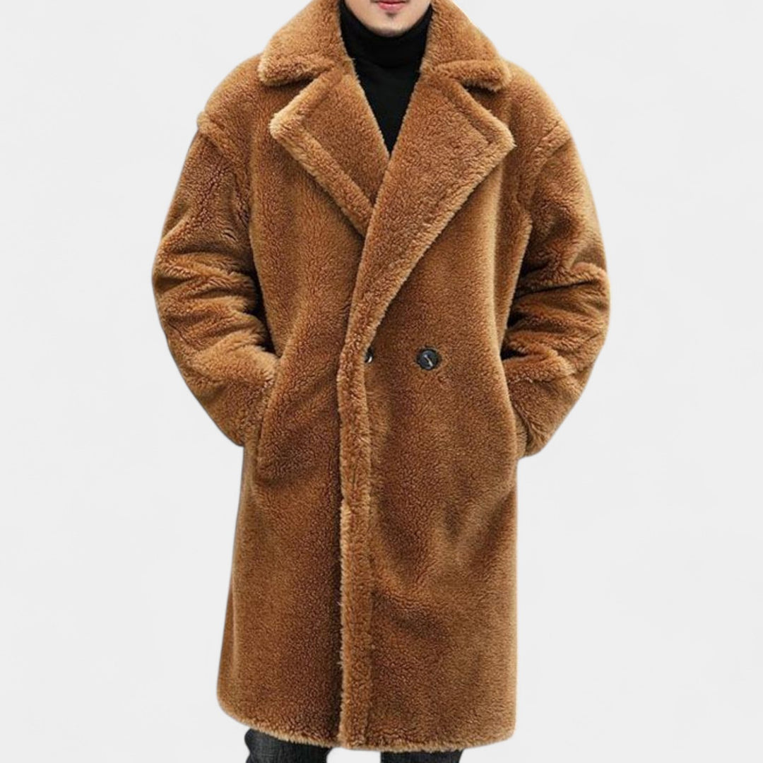 Patrik – Zimní teddy kabát s klopou