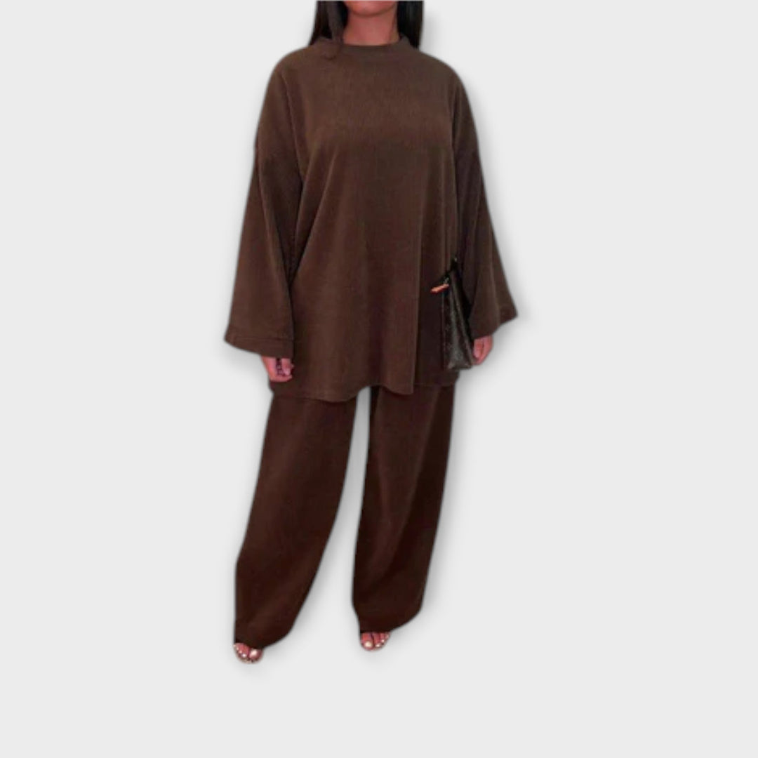 Ingrid - Set v nadměrné velikosti - Žebrovaný styl