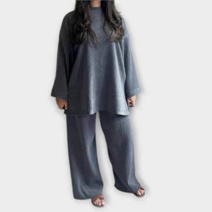 Ingrid - Set v nadměrné velikosti - Žebrovaný styl