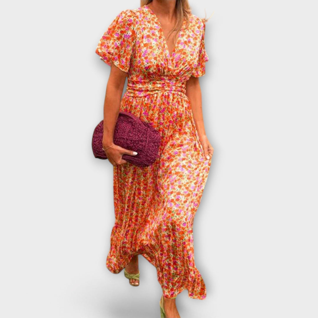 Elsie - Klasické šaty s V výstřihem