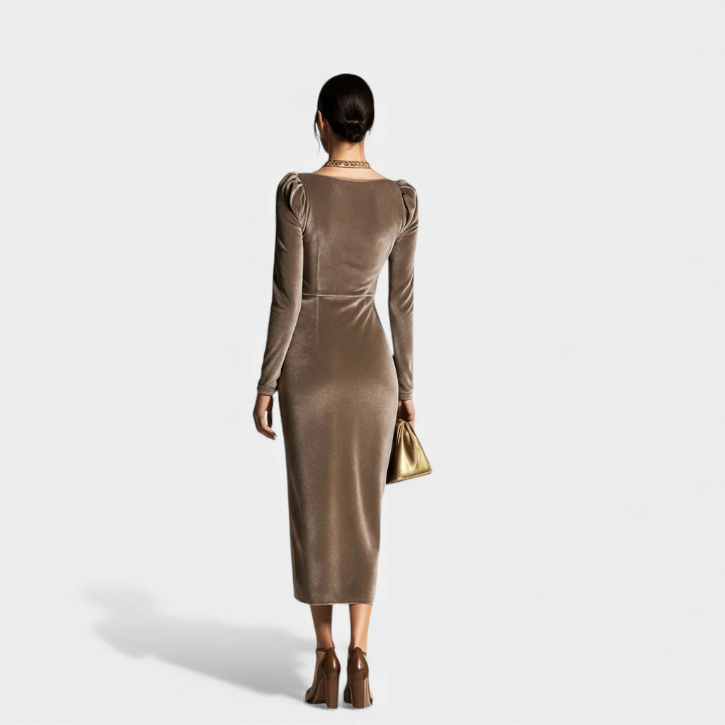 Ivona – Sametové midi šaty